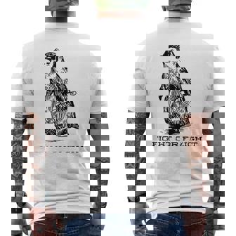 Fight Or Flight Penguin Pun Fight Or Flight Meme Men's T-shirt Back Print | Mazezy