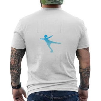 Figure Skater Ice Skating Skates Men's T-shirt Back Print | Mazezy
