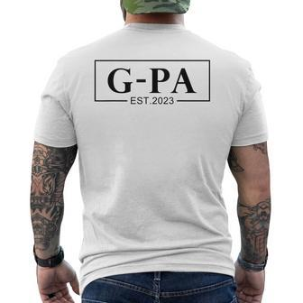First Time G-Pa Gifts For Men New G-Pa Expecting G-Pa 2023 Mens Back Print T-shirt - Seseable