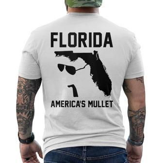 Florida Americas Mullet Funny Mens Back Print T-shirt | Mazezy AU