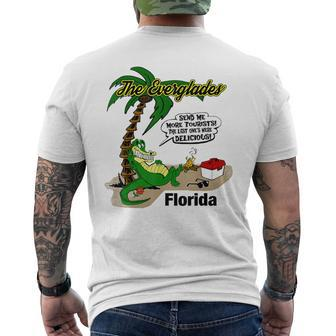 Florida Everglades Send More Tourists Alligator Souvenir Mens Back Print T-shirt - Thegiftio UK