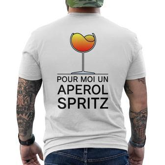 For Me An Aperol Spritz Order At The Bar Order Mens Back Print T-shirt | Mazezy