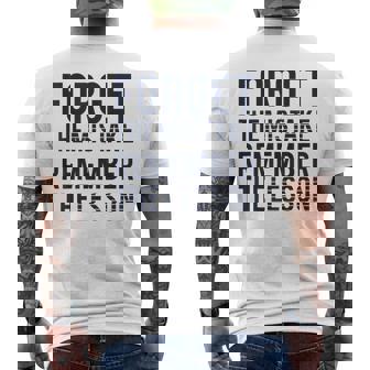 Forget The Mistake Remember The Lesson Mens Back Print T-shirt | Mazezy