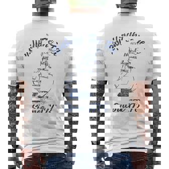 Fourth Of July Spilling The Tea 1773 Funny American History Mens Back Print T-shirt | Mazezy