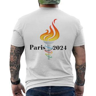 France Paris Games Summer 2024 Sports Medal Supporters Men's T-shirt Back Print - Seseable