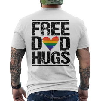 Free Dad Hugs Lgbtq Pride Stepfather Daddy Papa Men's Back Print T-shirt | Mazezy