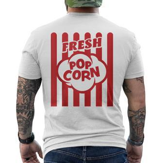 Fresh Popcorn Costume For Halloween Funny Retro Vintage Halloween Funny Gifts Mens Back Print T-shirt | Mazezy