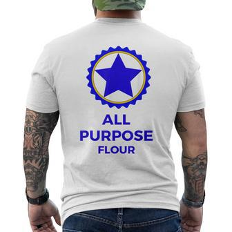 Funny All Purpose Flour Costume Baking Recipe Mens Back Print T-shirt - Thegiftio UK