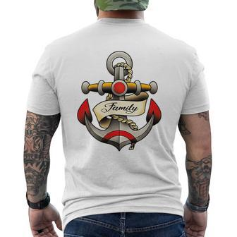 Funny Anchor Tattoo Mens Back Print T-shirt | Mazezy