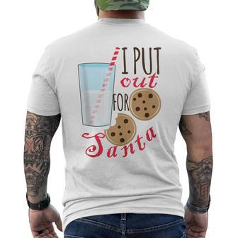 Christmas Cookies And Milk I Put Out For Santa Men's T-shirt Back Print - Monsterry CA