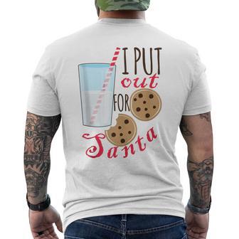 Christmas Cookies And Milk I Put Out For Santa Men's T-shirt Back Print - Monsterry DE