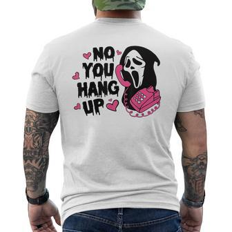 Ghost Calling Halloween Scary Costume No You Hang Up Men's T-shirt Back Print - Monsterry