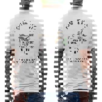 Funny Goat Dont Panic Eat More Weed Its Organic 420 Club Mens Back Print T-shirt - Thegiftio