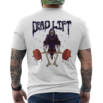 Gym Grim Reaper Deadlift Workout Occult Reaper Men's T-shirt Back Print | Mazezy AU