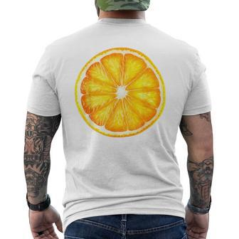 Halloween Orange Slice Costume Cute Citrus Fruit Men's T-shirt Back Print - Seseable