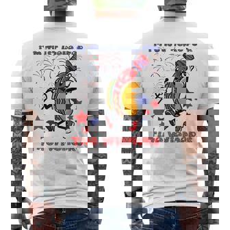 Funny Hot Dog Im Just Here For The Wieners 4Th Of July Mens Back Print T-shirt | Mazezy