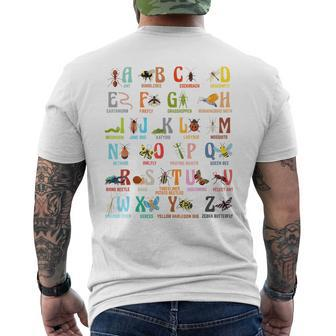 Funny Insect Animals Alphabet Kindergarten Back To School Animals Funny Gifts Mens Back Print T-shirt
