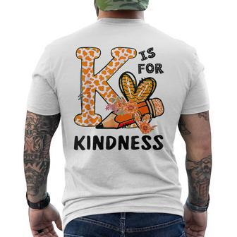 Leopard Unity Day World Kindness Day K Is For Kindness Men's T-shirt Back Print | Seseable UK