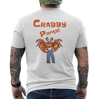 Meme Crabby Pants With Crab Men's T-shirt Back Print | Mazezy