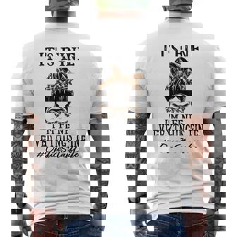Funny Office Staff Its Fine Im Fine And Everythings Fine Mens Back Print T-shirt | Mazezy