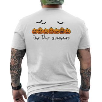 Pumpkin Halloween Is The Season Men's T-shirt Back Print - Monsterry CA