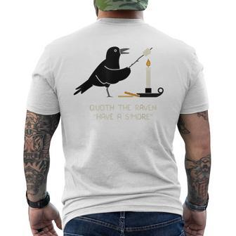 Funny Quoth The Raven Have A Smore Distressed Mens Back Print T-shirt | Mazezy