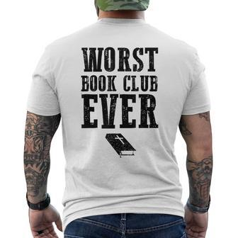 Funny Religion Bible Atheism Worst Book Club Ever Mens Back Print T-shirt | Mazezy UK
