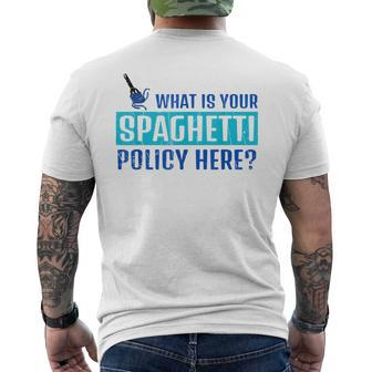 What Is Your Spaghetti Policy Italian Chefs Men's T-shirt Back Print | Mazezy DE