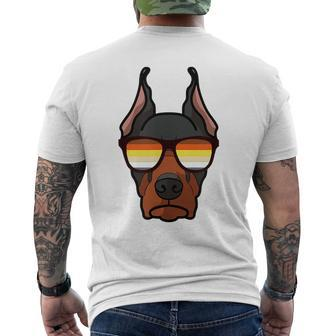 Gay Doberman With Sunglasses - Cute Gay Pride Dog Mens Back Print T-shirt | Mazezy