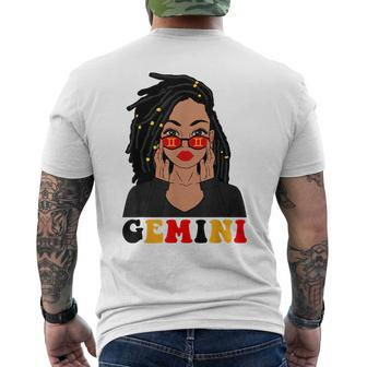 Gemini Girl Locd Woman Zodiac Signs Birthday Girl Mens Back Print T-shirt | Mazezy DE