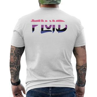 Gender Fluid Gender Queer Lgbtq Pride Parade T Gift Mens Back Print T-shirt | Mazezy