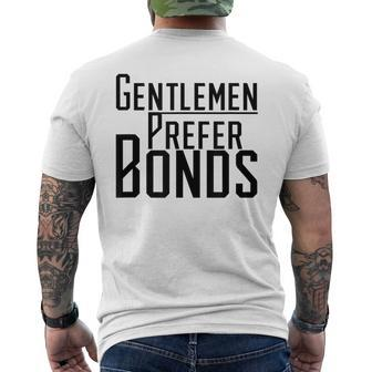 Gentlemen Prefer Bonds Stock Market Trader Men's T-shirt Back Print | Mazezy