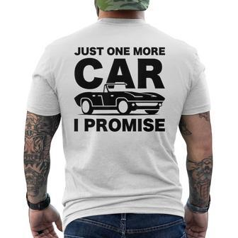 Gift For Car Lover & Mechanics Just One More Car I Promise Mens Back Print T-shirt - Thegiftio UK