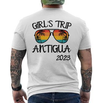 Girls Trip Antigua 2023 Sunglasses Summer Vacation Girls Trip Funny Designs Funny Gifts Mens Back Print T-shirt | Mazezy