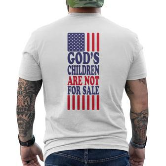 Gods Children Are Not For Sale God For Women Mens Back Print T-shirt | Mazezy