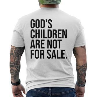 Gods Children Are Not For Sale Saying Gods Children Mens Back Print T-shirt | Mazezy AU