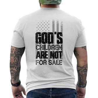 Gods Children Are Not For Sale Usa Flag  Usa Funny Gifts Mens Back Print T-shirt