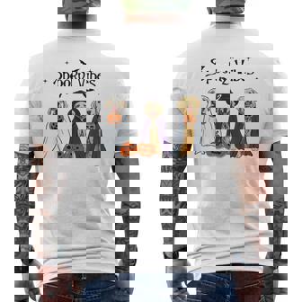 Golden Retriever Ghost Dogs Halloween Dog Witch Spooky Vibes Men's T-shirt Back Print