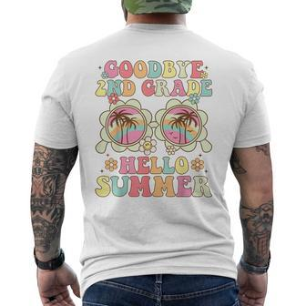 Goodbye 2Nd Grade Hello Summer Groovy Last Day Of School Mens Back Print T-shirt - Thegiftio UK