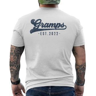 Gramps Est 2022 Gramps To Be Gifts New Grandpa Mens Back Print T-shirt | Mazezy