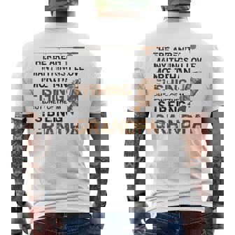 Grandpa There Arent Many Things I Love More Than Fishing Mens Back Print T-shirt - Thegiftio UK