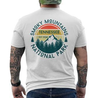 Great Smoky Mountains National Park Tennessee Outdoors Mens Back Print T-shirt - Seseable