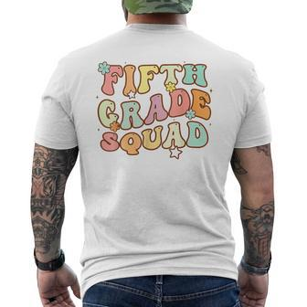 Groovy 5Th Grade Squad First Day Of School Back To School Mens Back Print T-shirt - Monsterry