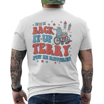 Groovy Back Up Terry Put It In Reverse Firework 4Th Of July IT Funny Gifts Mens Back Print T-shirt | Mazezy