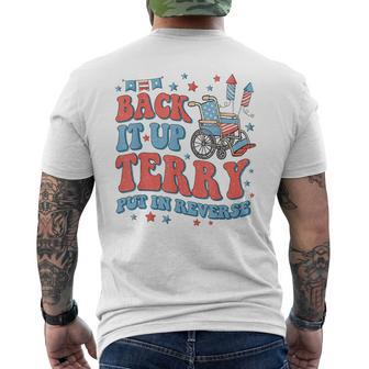 Groovy Back Up Terry Put It In Reverse Firework 4Th Of July Mens Back Print T-shirt | Mazezy