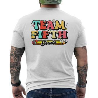 Groovy Team 5Th Grade First Day Of School Back To School Mens Back Print T-shirt - Monsterry