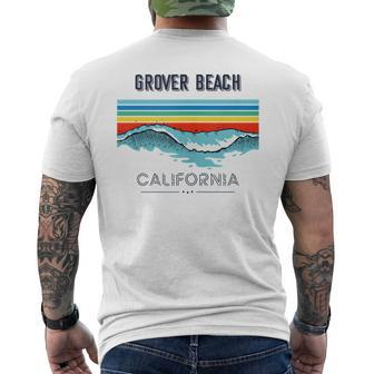Grover Beach Souvenir California Reminder Men's T-shirt Back Print | Mazezy