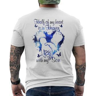 Half Of My Heart Is In Heaven With My Son Men's T-shirt Back Print | Mazezy