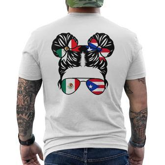 Half Mexican Half Puerto Rican Girl Mexico Kids Heritage Mens Back Print T-shirt - Seseable