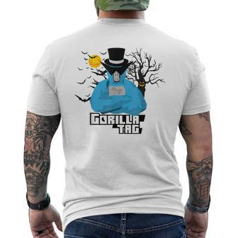 Halloween Gorilla Tag Merch Gorilla Vr Gamer Monke Men's T-shirt Back Print - Seseable